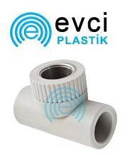 Трійник з внутрішньої різьбою 20*1\2*20 для поліпропіленових труб Evci Plastic