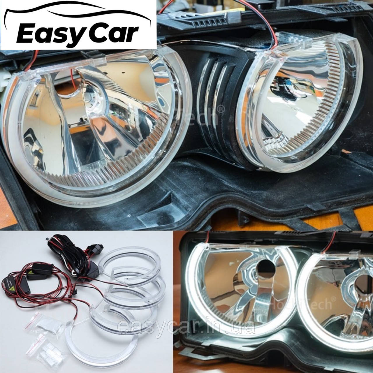 Ангельські оченята U Shape Crystal Angel Eyes BMW E46 NON PROGECT