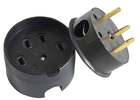 Роз'єм силовий (Вилка + Розетка) 32А 380В Латунь