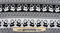 Трикотажна тканина з невеликим начосом колір чорно-білий "Пандарія" (не прасувати)
