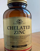 Цинк хелат Солгар Solgar Chelated Zinc 250 таб, фото 4