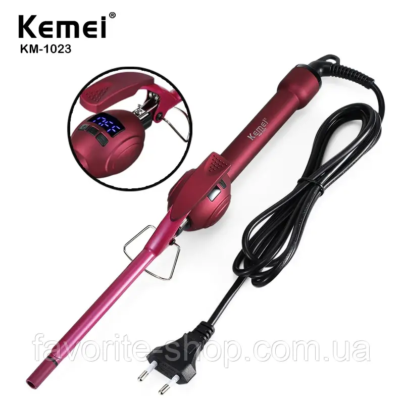 Плойка "Афро-кудрі" Kemei KM 1023 Плойка для афролоконів