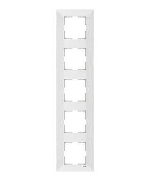 Рамка 5-ва MERIDIAN білий вертикальна біла