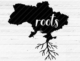 Декоративне панно Карта України Коріння, Ukraine Roots