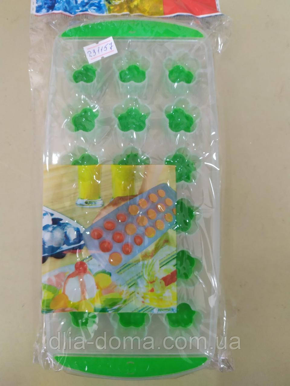 Форма для льоду пластмас силікон 12х24 Квітка, фото 1