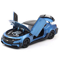 Машинка Chevrolet Camaro моделька іграшка металева колекційна 16 см Синій (58917)