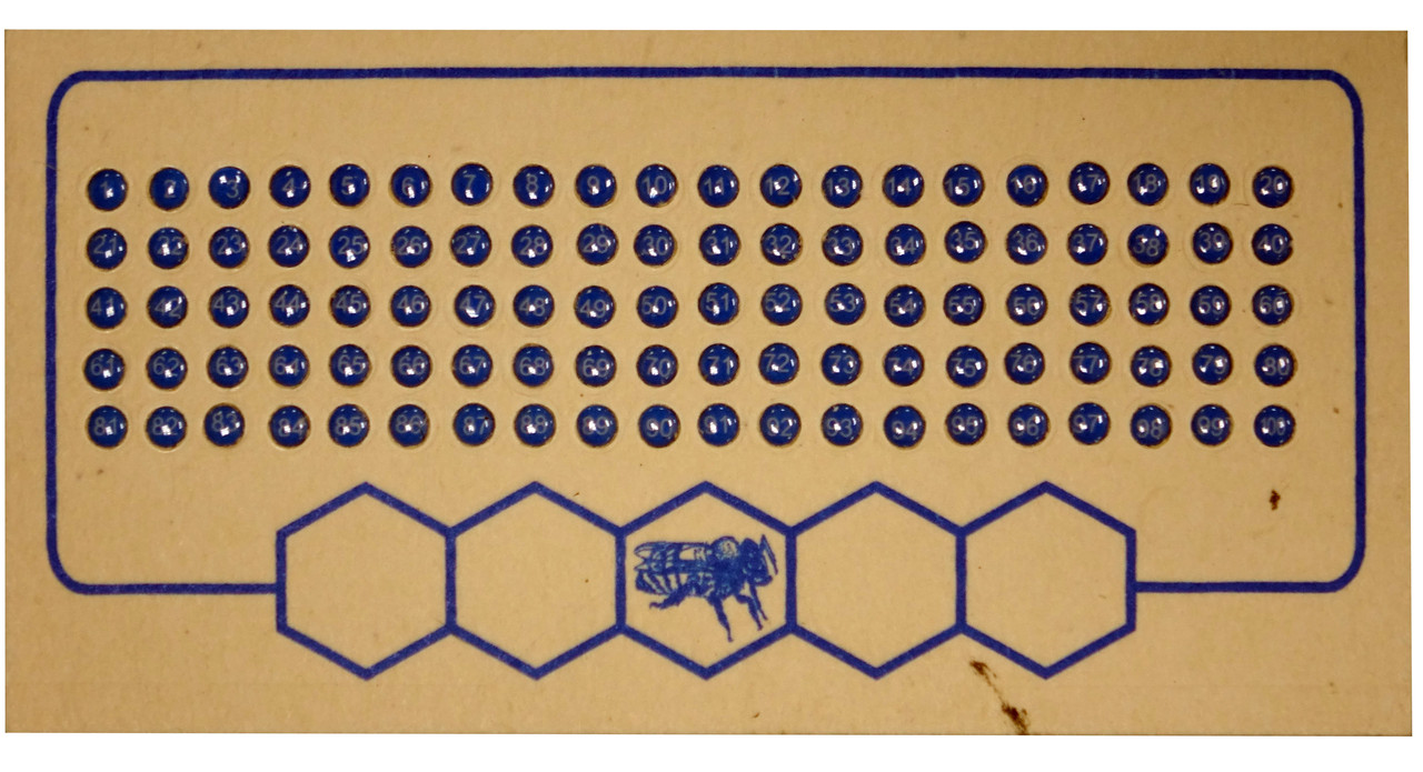 Мітки для бджолиних маток синій колір (1-1000)