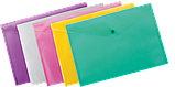 Папка-конверт на кнопці А4 глянсовий напівпроз.пластик рожева, фото 2