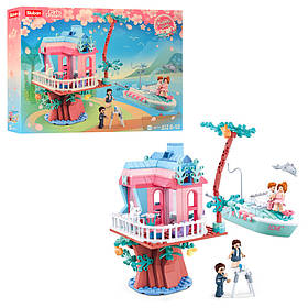 Конструктор SLUBAN M38-B0771 (12шт) будинок, катер, фігурки, 417дет, в кор-ці, 42,5-33,5-7см