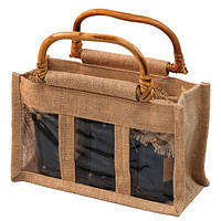 Сумка на 3 баночки 300 — 315 мл, темна