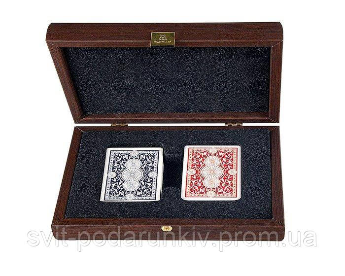 Набір покерних карт Manopoulos в подарунковій дерев'яній скриньці