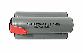 Акумуляторна збірка під пайку 7.4V 5800 mAh Li-Ion 18650 2S2P, фото 5