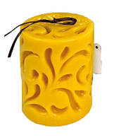 Свічка з воску "Циліндр з візерунком (9,5см)"