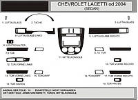 Наклейки на панель Chevrolet Lacetti с 2004г (Седан)