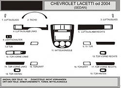 Наклейки на панель Chevrolet Lacetti з 2004г (Седан)
