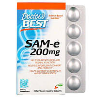 SAM-e (S-аденозил-L-метионин) 200 мг 60 таб Италия для Doctor's Best USA