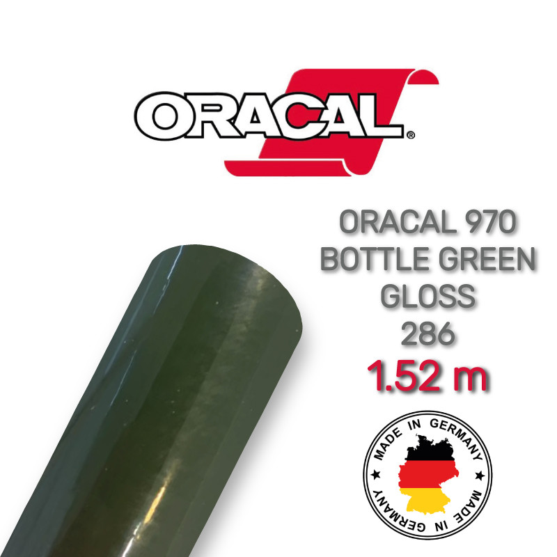 Глянсова зелена плівка Oracal 970 Bottle Green Gloss 286, фото 1