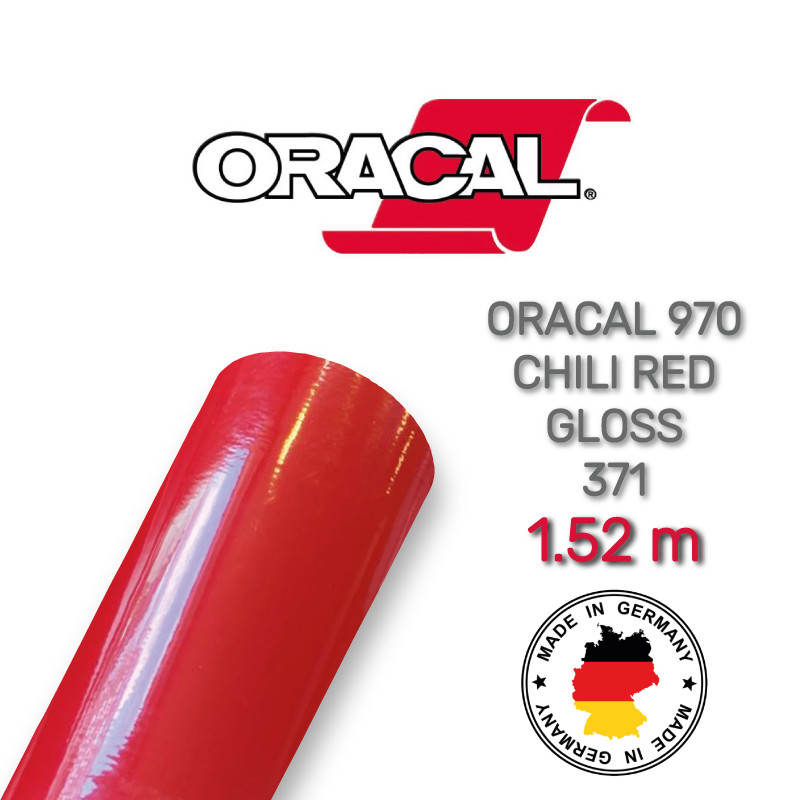 Глянсова яскраво-червона плівка Oracal 970 Chili Red Gloss 371