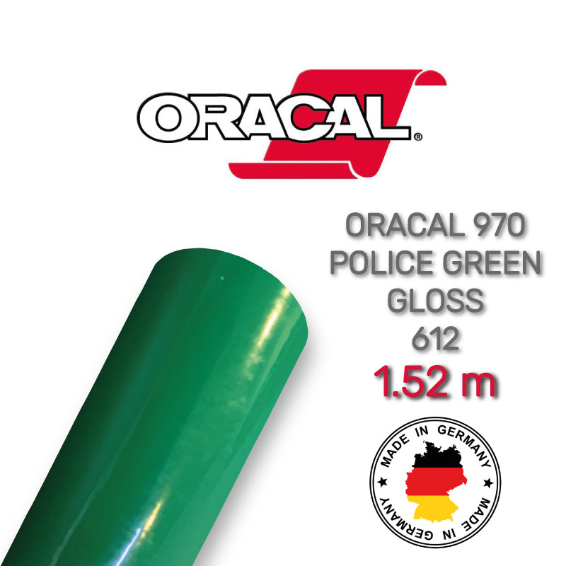 Зелена глянцева плівка Oracal 970 Police Green Gloss 612