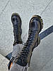 Стильные ботинки на шнуровке ,натуральная матовая кожа.Байка или мех на выбор.Код к21021-02 чк