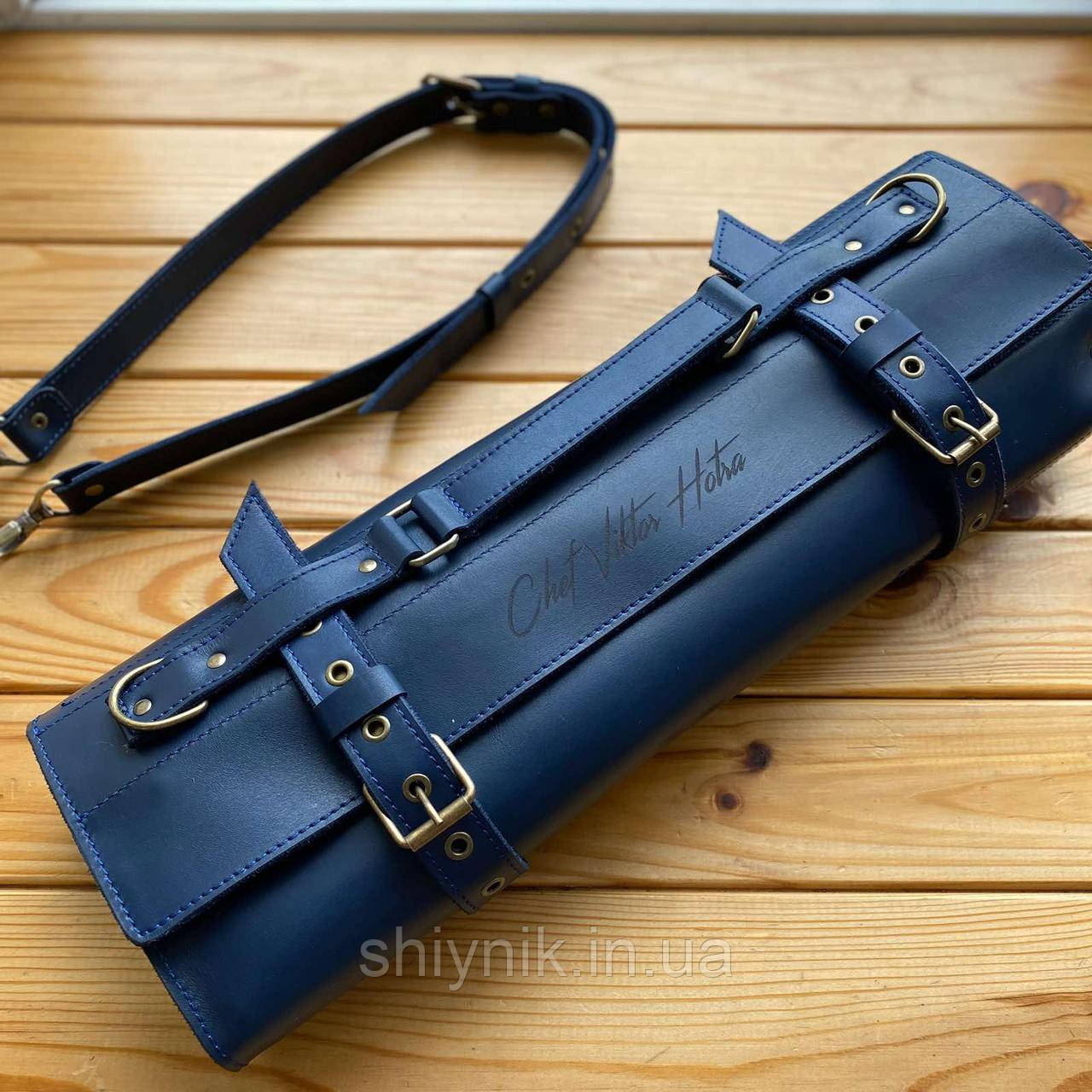 Шкіряна скрутка чохол для кухарських ножів інструментів (на 6 ножів), фото 1