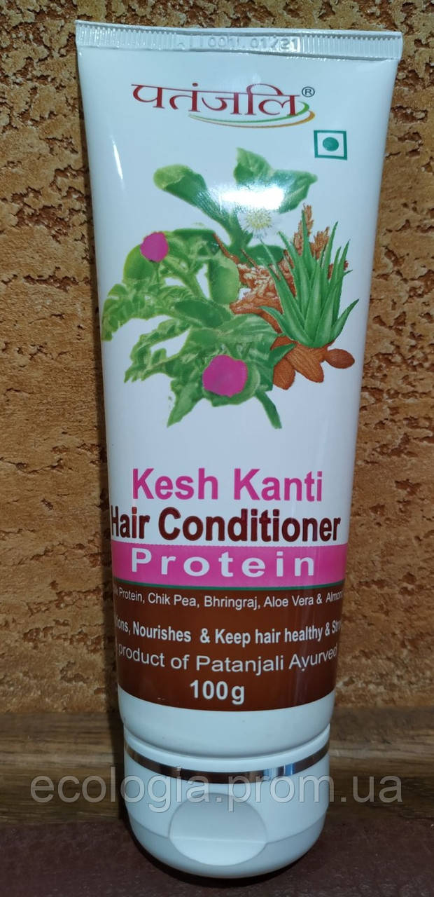 Кондиціонер для сухого і пошкодженого волосся Протеїни 100 гр Patanjali hair conditioner Protein Kesh kanti Індія