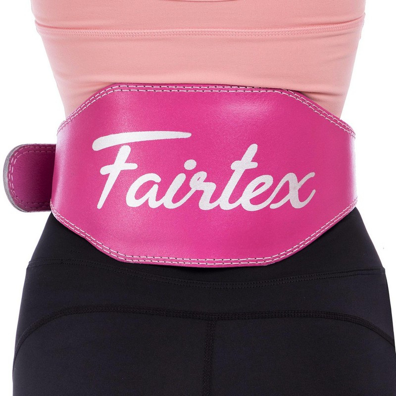 Пояс атлетичний шкіряний Fairtex 165086 розмір L Pink, фото 1