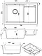 Кухонна мийка Fabiano Cubix 79x51 K Antracit, фото 3