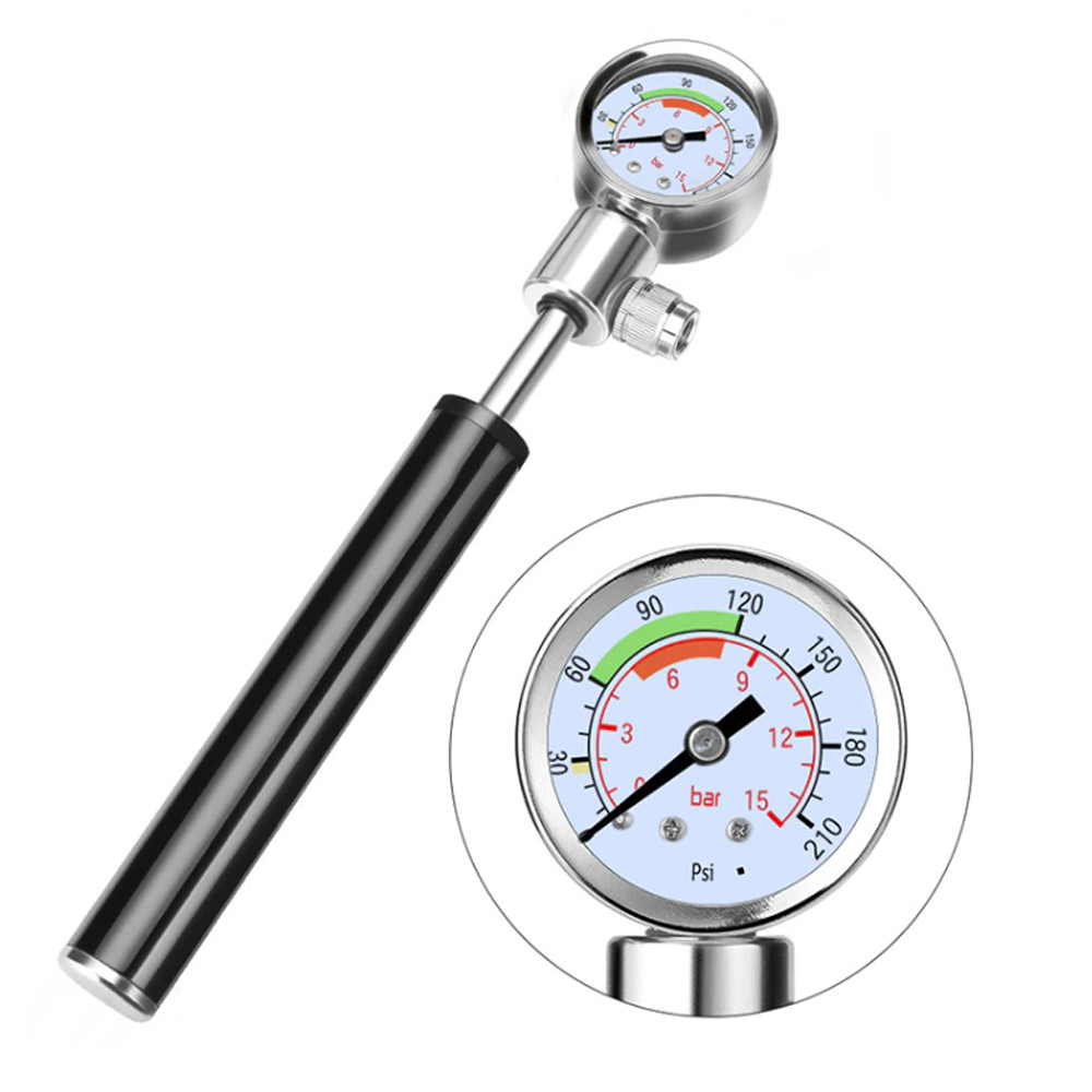 Портативний велосипедний насос з манометром Feel Fit QT-020 чорний