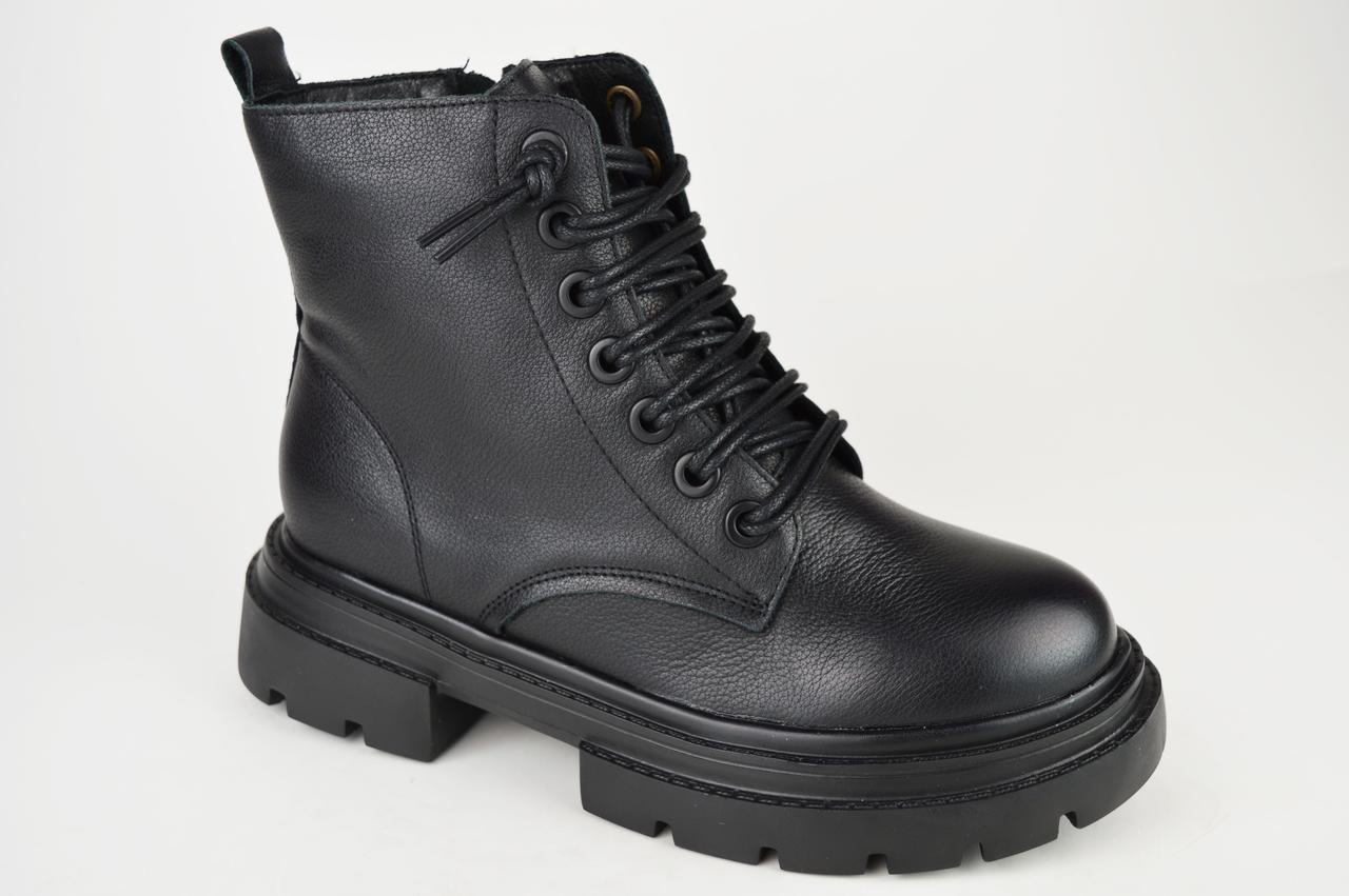 Черевики casual Berkonty 9038 36 Чорний шкіра