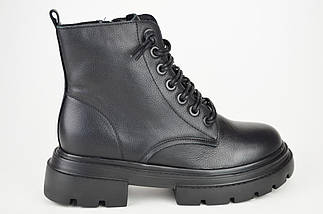 Черевики casual Berkonty 9038 36 Чорний шкіра, фото 2