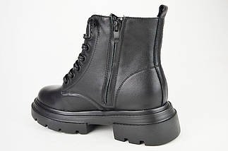 Черевики casual Berkonty 9038 36 Чорний шкіра, фото 3