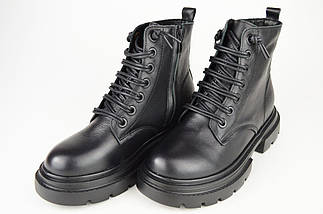 Черевики casual Berkonty 9038 36 Чорний шкіра, фото 5