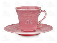 Kutahya Porselen Чашка для кофе с блюдцем Атена dark pink 942-024