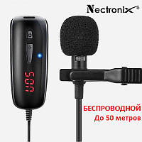 Петличный беспроводной радио микрофон для телефона и айфона, до 50 метрів - Nectronix WM-50