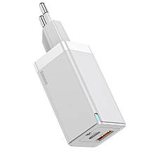 Зарядний пристрій для швидкого заряджання 45 Вт USB Type-C білий Baseus GaN CCGAN-Q02, фото 4