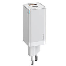 Зарядний пристрій для швидкого заряджання 45 Вт USB Type-C білий Baseus GaN CCGAN-Q02, фото 5