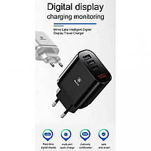 Адаптер заряджання мережевий Baseus CCALL-BH01 (3 USB), фото 6