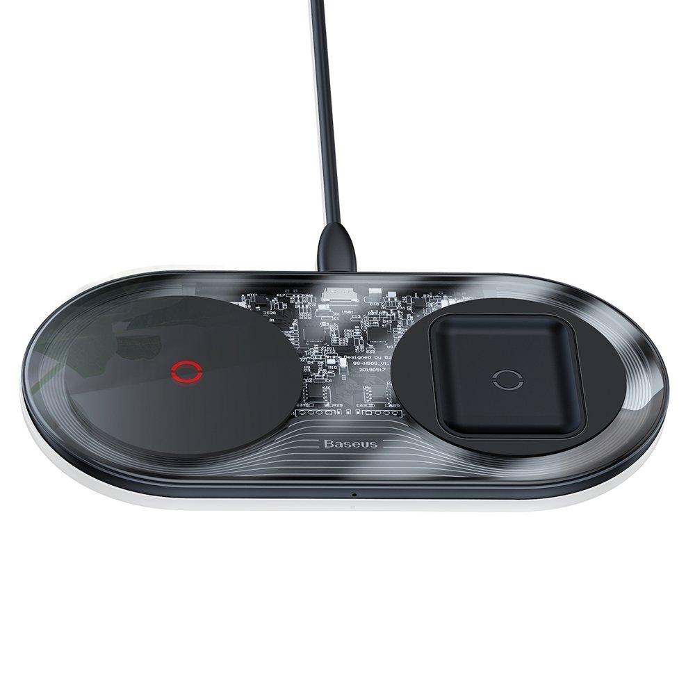 Бездротове зарядний пристрій подвійна Qi 24Вт Baseus TZWXJK-B01