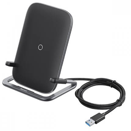 Бездротова зарядка Baseus Rib Wireless Charger 15W (WXPG-01), фото 1