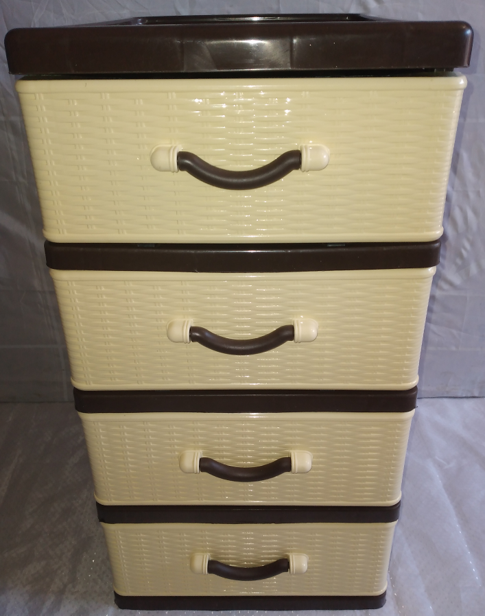 Міні комод на 3 ящики бежево-коричневий, фото 1