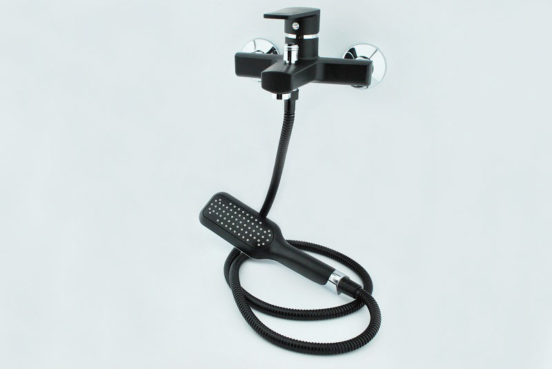 Змішувач для ванни та душу з чорного термопластику Brinex 35B 006-12