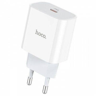 Мережевий Зарядний Пристрій Hoco C76A Plus (PD) 1Type-C/3.0 A/20W (Білий) Швидка зарядка, фото 2