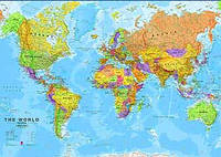 Вафельная картинка Карта мира А4 (p0497)