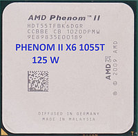 ПОТУЖНИЙ ТОПОВИЙ 6ти ЯДЕРНИЙ Процесор AMD - sAM3 AMD PHENOM II X6 1055T BLACK EDITION ( 6 по 2,8-3,3 GHZ)