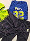 Спортивний костюм-трійка люкс якості на хлопчика 116, 122, 134, см, темно-синій + Салатовий, фото 2