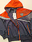 Спортивний костюм люкс якості на хлопчика 116, 122, 128, 134, 140 см, темно-синій+помаранчевий, фото 4