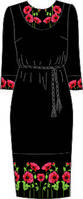 Сукня жіноча з поясом, чорне, розмір 40 54