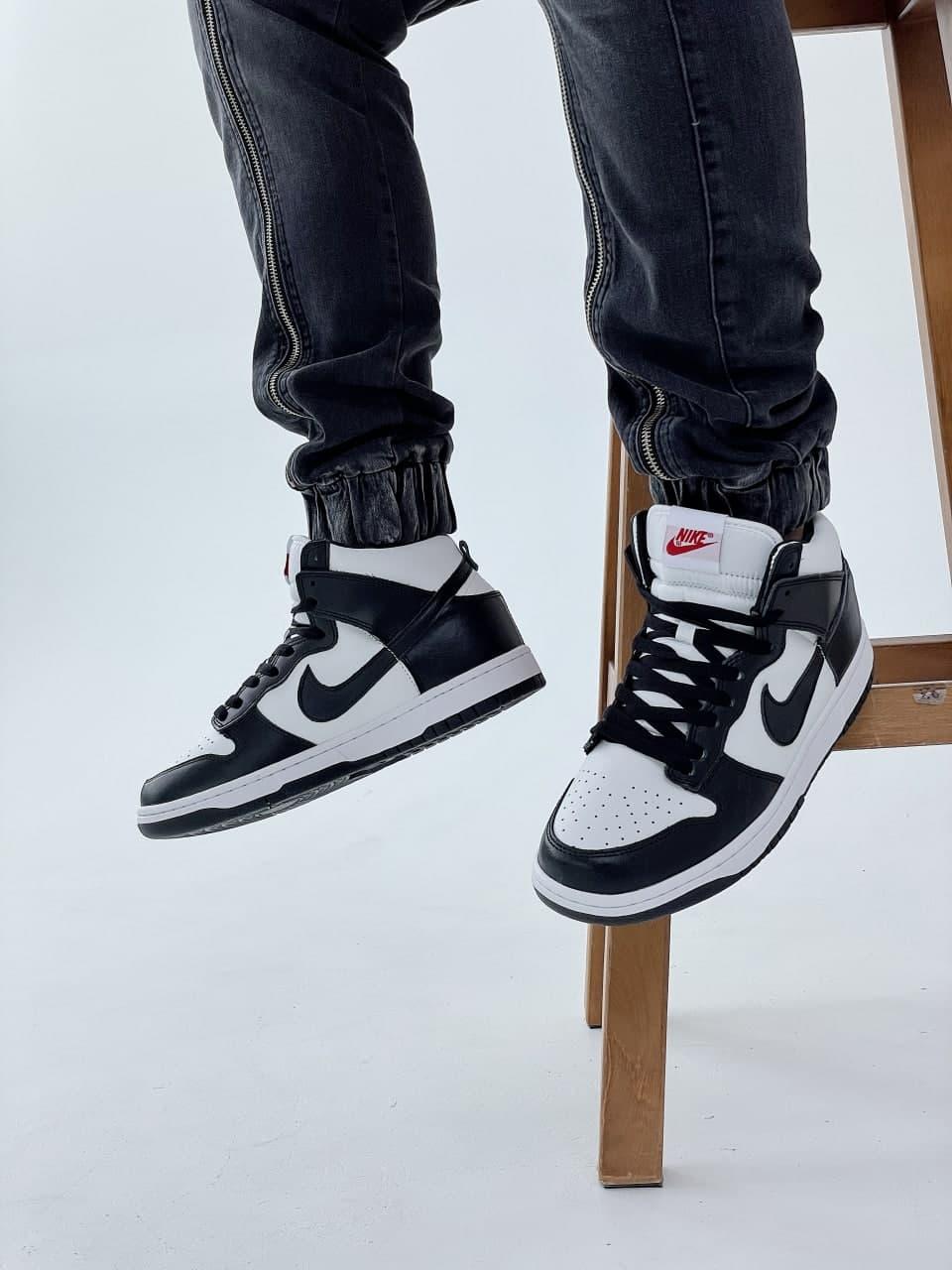 Мужские кроссовки SB Dunk High Panda (черно-белые) J3337