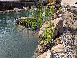 Постройка пруда 100м2 на территории отеля 4